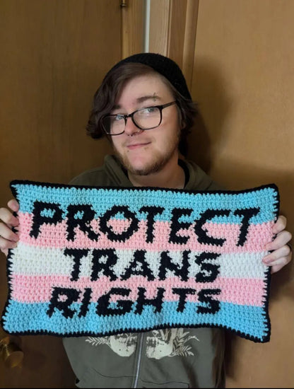 Protect Trans Rights Tapestry Crochet PDF