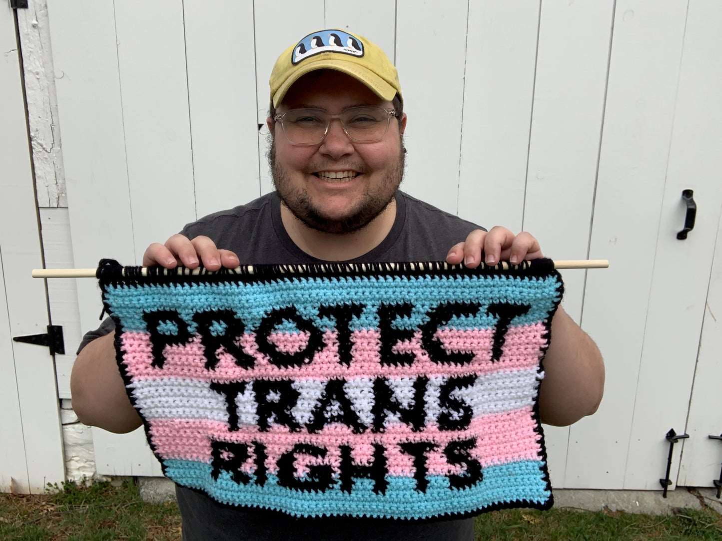 Protect Trans Rights Tapestry Crochet PDF