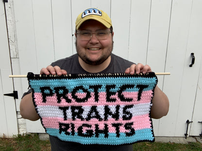 Protect Trans Rights Tapestry Crochet PDF