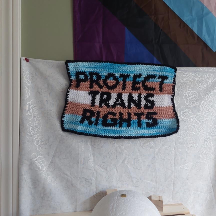Protect Trans Rights Tapestry Crochet PDF