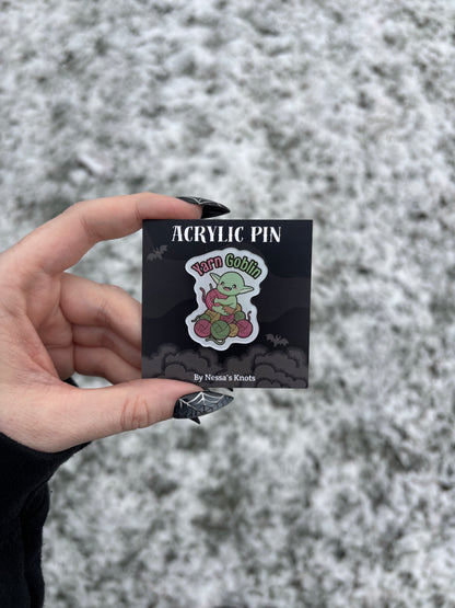 Cute Yarn Goblin Pin