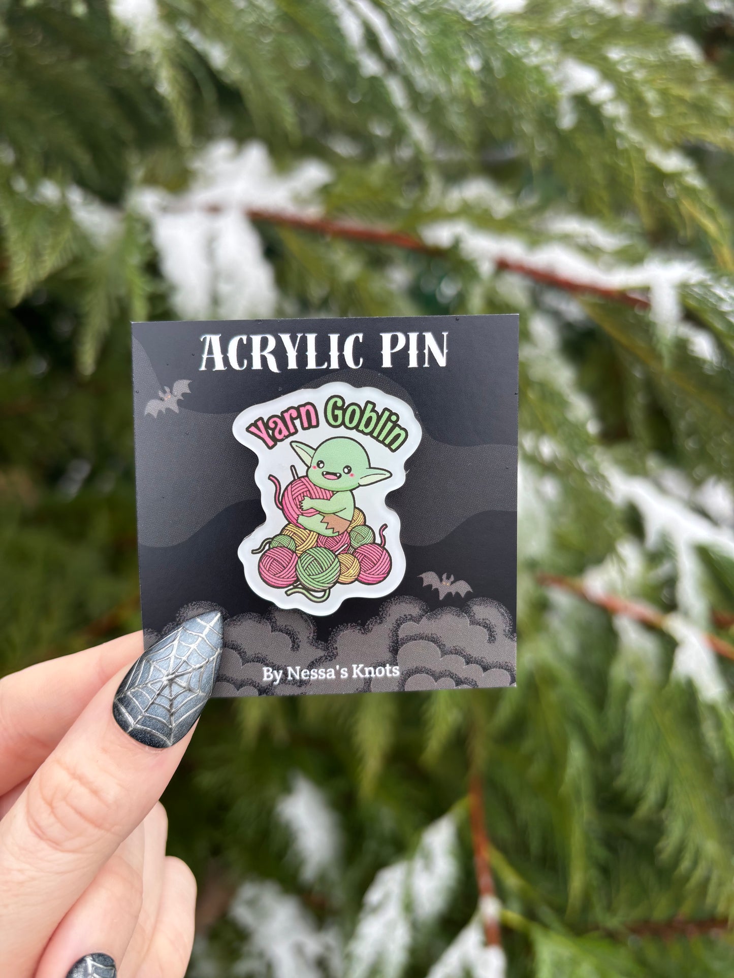 Cute Yarn Goblin Pin