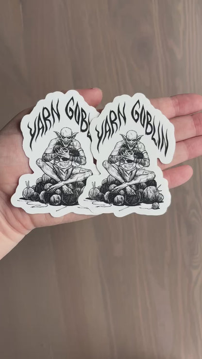 Spooky Yarn Goblin Sticker