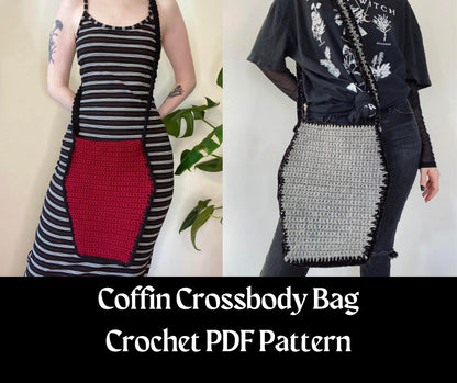 Crochet Coffin Bag Pattern | Crossbody Shoulder Bag Pattern | PDF Digital Download