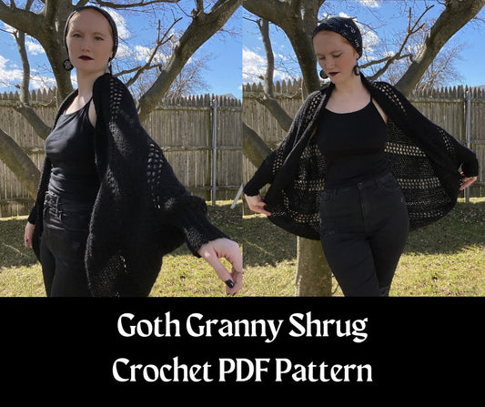 Goth Granny Shrug PDF Crochet Pattern