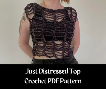 Just Distressed Top PDF Crochet Pattern